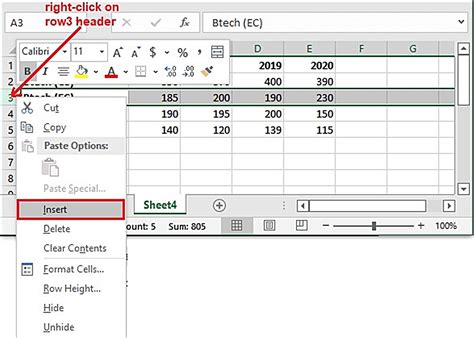 Excel Multiple Rows