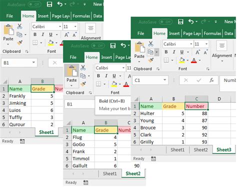 Excel Multiple Worksheets