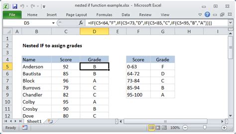 Excel Nested IF Statement