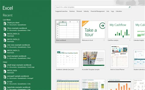 New Excel workbook