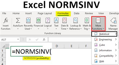 Using the NORMSINV Function in Excel