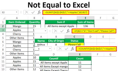 Excel Not Equal To Image 3