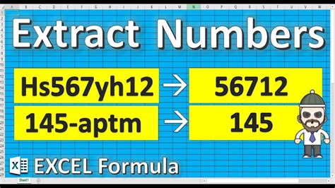 excel number extraction formula