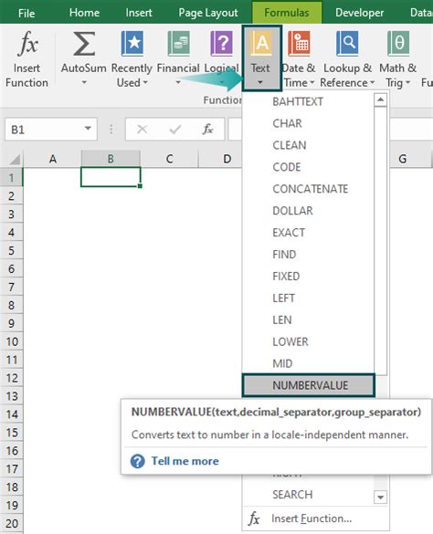 Excel NumberValue Function