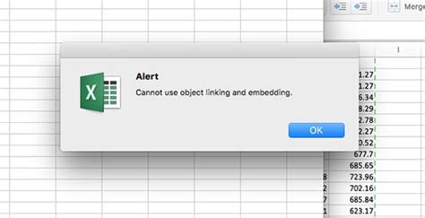 Excel Object Linking Error 1