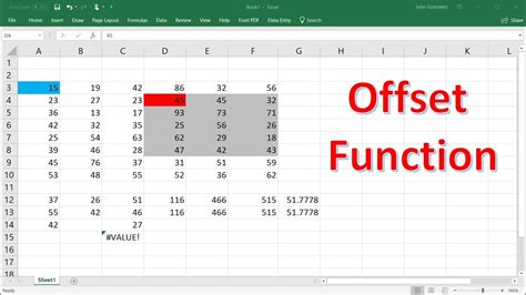 Using the OFFSET Function to Reference the Last Column