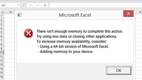 Excel Out of Memory Error