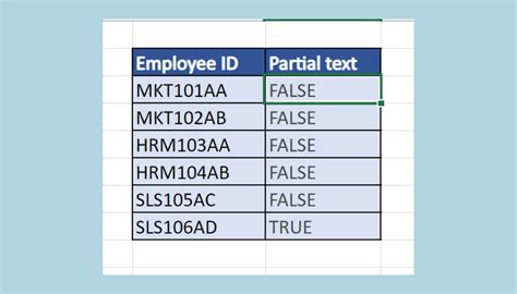 Excel Partial Text Formula