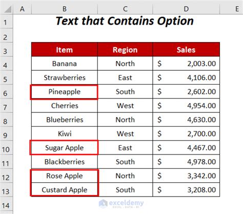 Excel Partial Text Match Examples