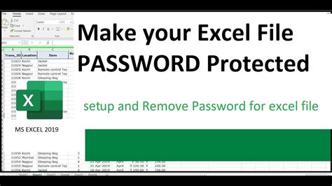 Excel Password Protected File