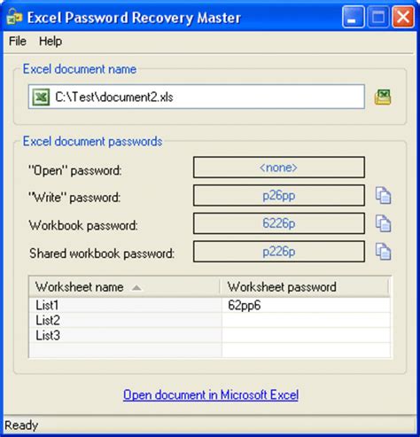 Excel Password Recovery