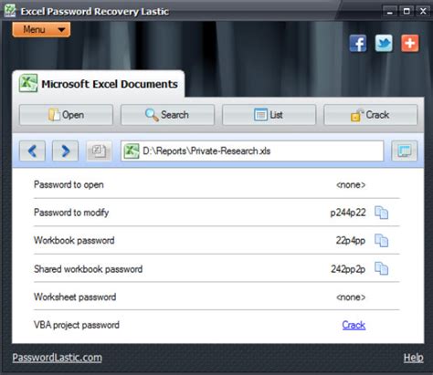 Excel Password Recovery Tool Comparison