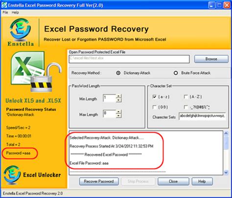 Excel Password Recovery Utility