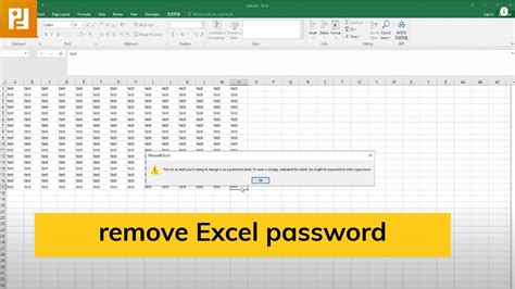 Excel password removal feature