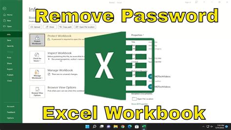 Excel password removal tool