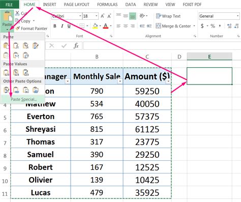 Excel Paste Special