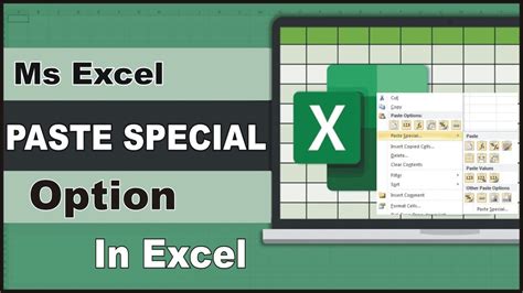 Excel paste special option