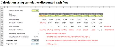 Excel Payback Calculator