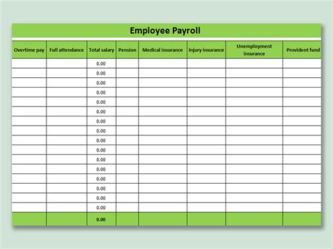 Excel Payroll Template