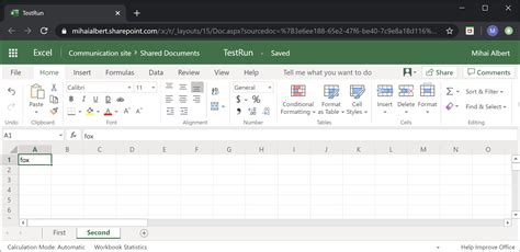 Excel on PC file sharing