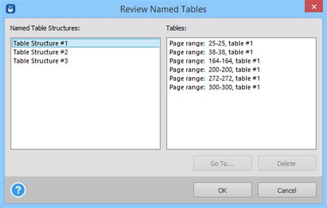 Excel PDF Tables