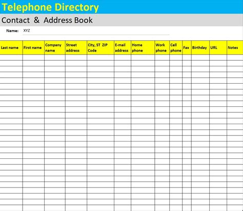 An Excel Template with Advanced Features for Data Management