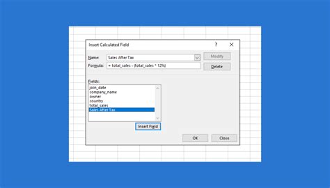 Excel Pivot Calculated Field