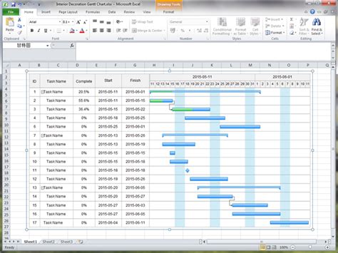 Excel Pivot Gantt Chart