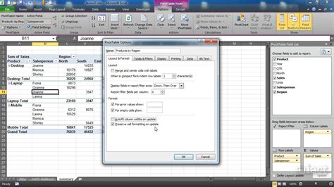 Excel Pivot Table Editing Tips