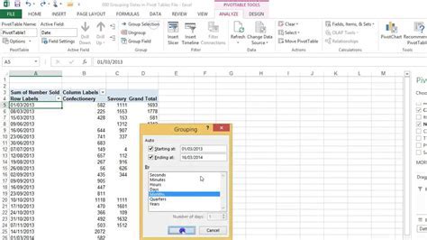 Excel Pivot Table Grouping Data by Month Example 7