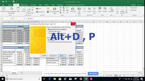 Excel Pivot Table Wizard