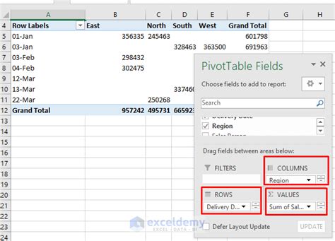 Excel PivotTable Date Range