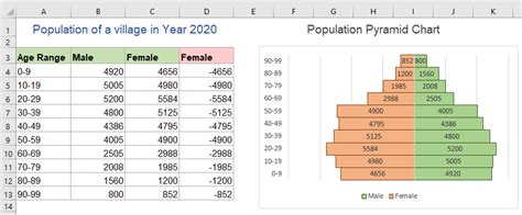 Excel Population Pyramid Chart