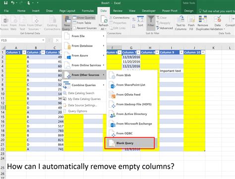 Excel Power Query column order example