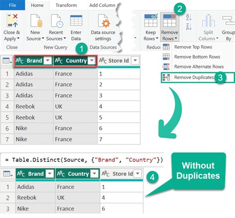 excel power query duplicates