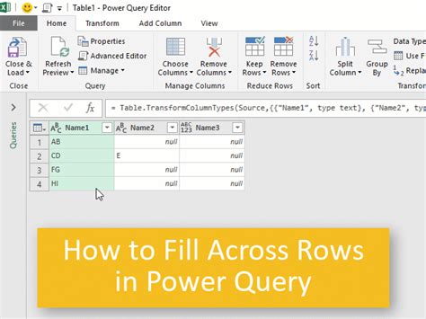 Excel Power Query for Blank Rows