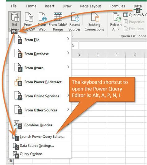 Excel Power Query Shortcuts