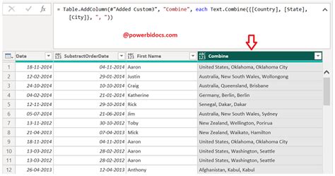 Excel Power Query Text.Combine Function