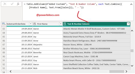 Excel Power Query Text.Combine Example 10