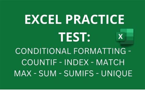 Example of sample Excel practice tests