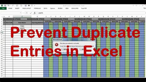 Excel Prevention Tips