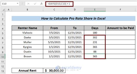 Excel Pro Rata Shareholder Allocations