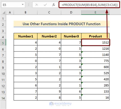 Excel PRODUCT Function