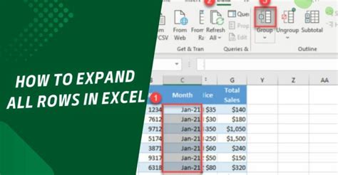 Excel Productivity Expand All Rows