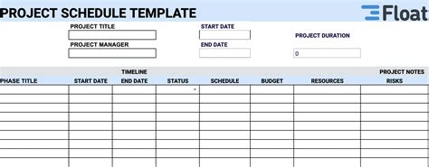 Excel Project Template