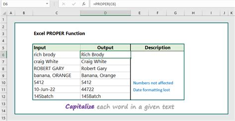 Excel Proper Function Example