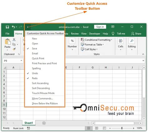 Excel QAT Customization