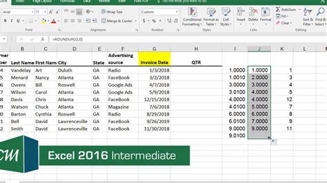 Excel quarter and year formula