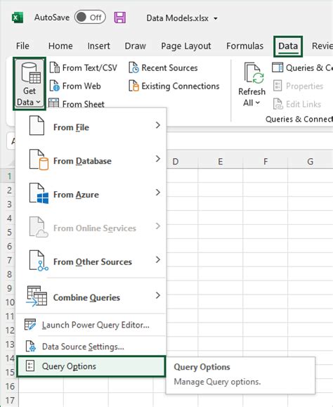 Excel Queries Example 1