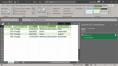 Excel Queries and Connections Books